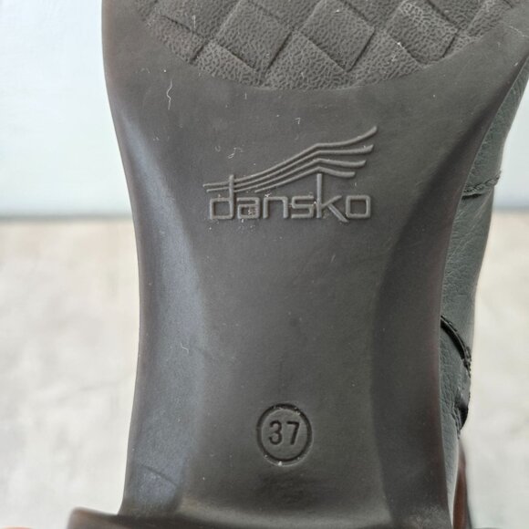 Dansko Ankle Boots Gray Leather Preppy Minimalist Western Chelsea Comfort Bootie - Picture 9 of 13